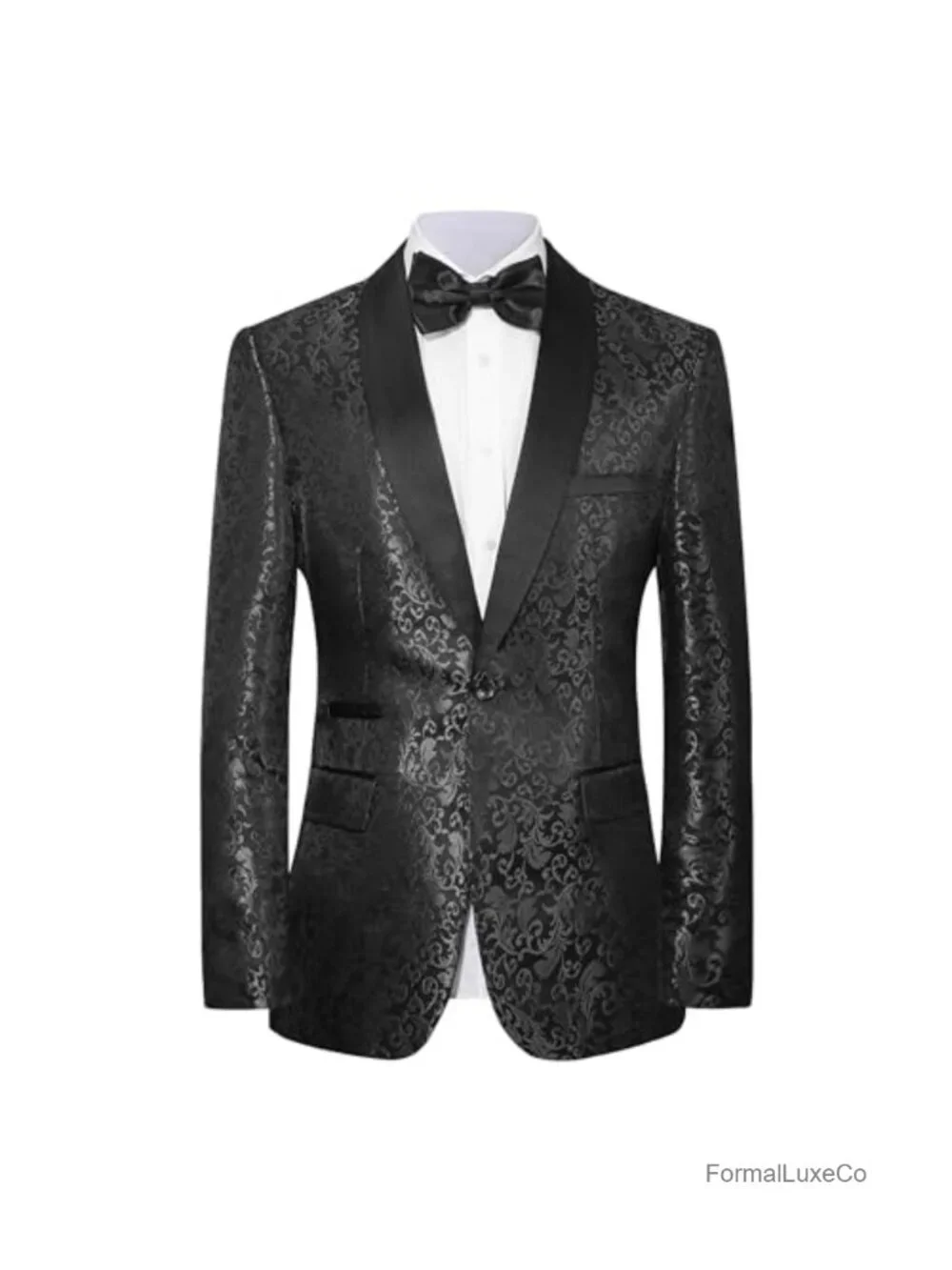 Men's Floral Prom Wedding Tuxedo Suits - Dinner Jacket & Pants Set